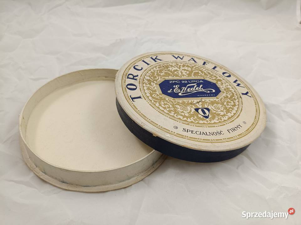 Pudełko Torciku Waflowym Wedel 1974 r Antyki łódzkie Łódź sprzedam