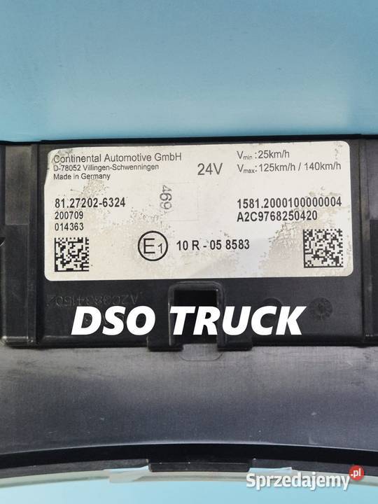 LICZNIK ZEGAR MAN Continental D78053 TGX TGS