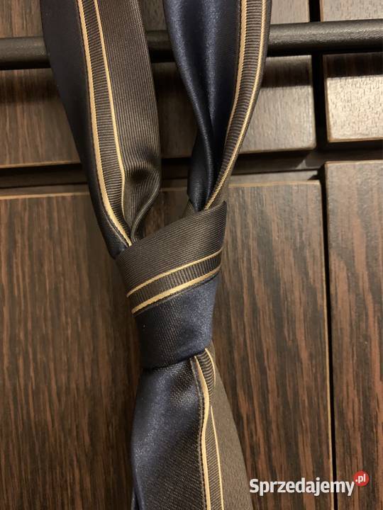 Krawat męski dwukolorowy wąski hand nade Krawaty Częstochowa