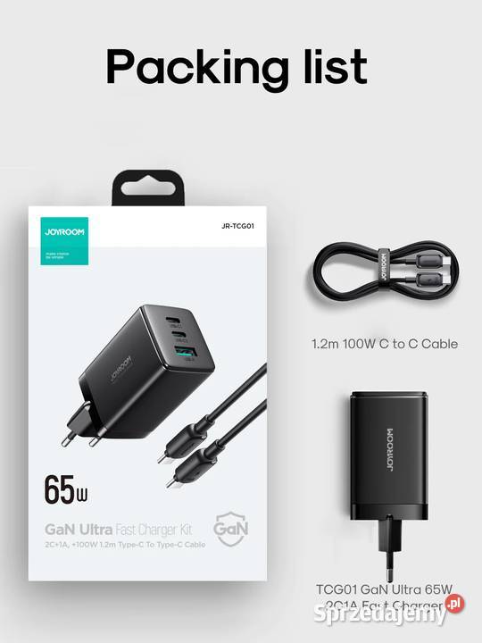 Szybka ładowarka sieciowa USB 2 x typ C USBC QC śląskie