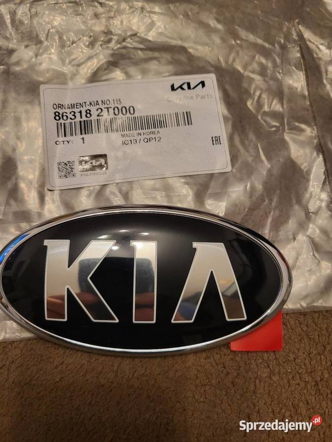 Emblemat KIA Oryginał OEM 863182T000 Maska Przód Gliwice
