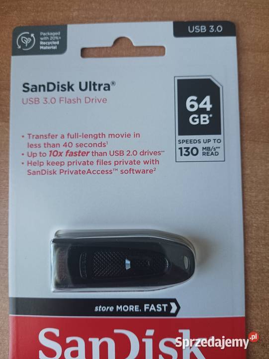 Pendrive SanDisk 64 GB USB 30 karta pamięci 64 śląskie Bieruń