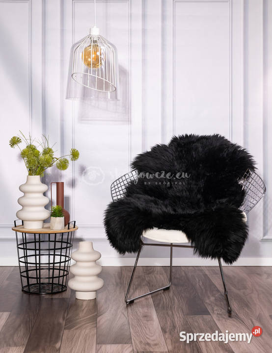 Naturalna Skóra owcza farbowana czarna Rozmiar czarny