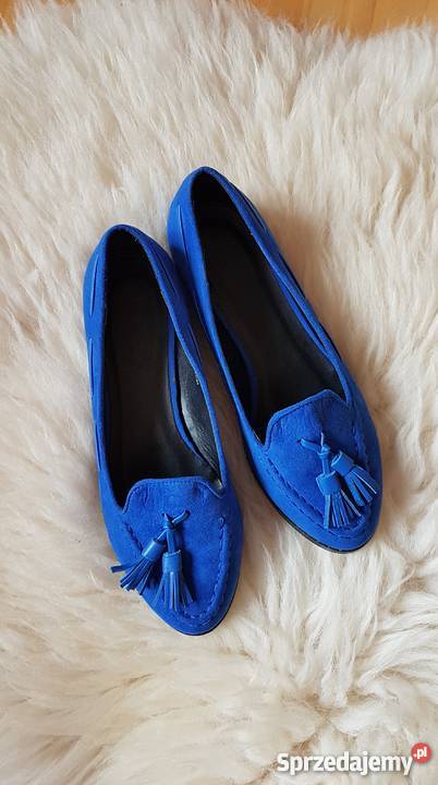 ASOS NIEBIESKIE BALERINKI LORDSY Rozmiar 37 Jasło sprzedam