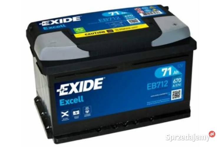 Akumulator Exide Excell 71Ah 670A PRAWY PLUS