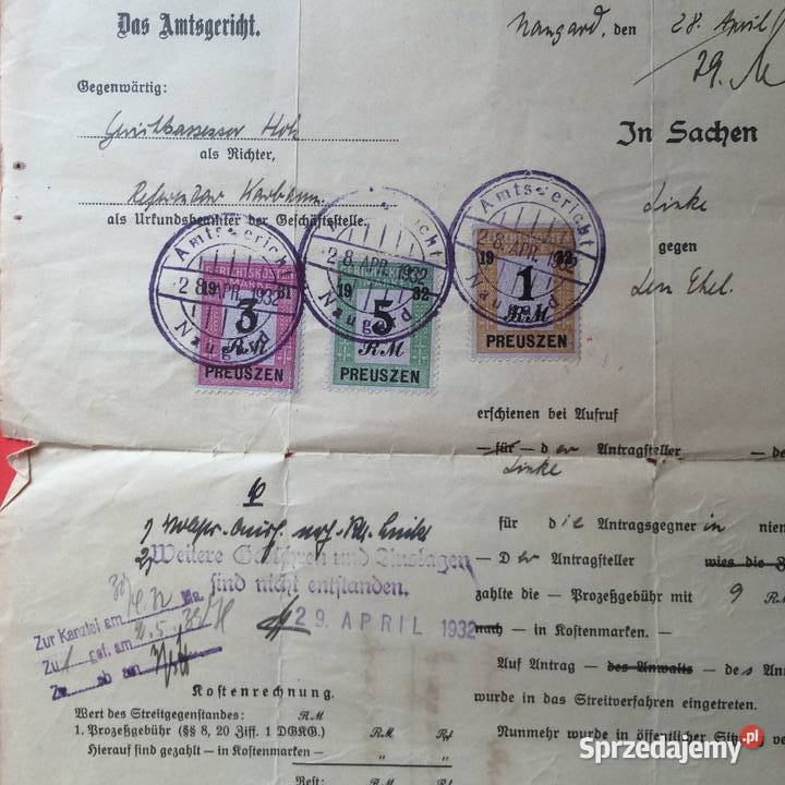 1693 Pismo Z Sądu W Nowogardzie zachodniopomorskie