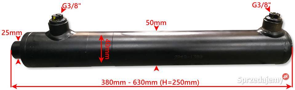 SIŁOWNIK HYDRAULICZNY SMTG 40x25 SKOK 250 2STR Solec Kujawski