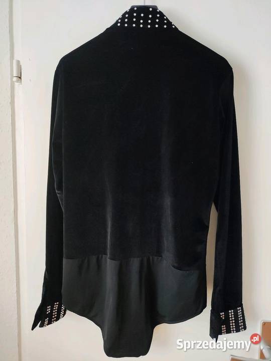 Latin Dance Shirt BodyTrikot męski czarny długi Pozostałe