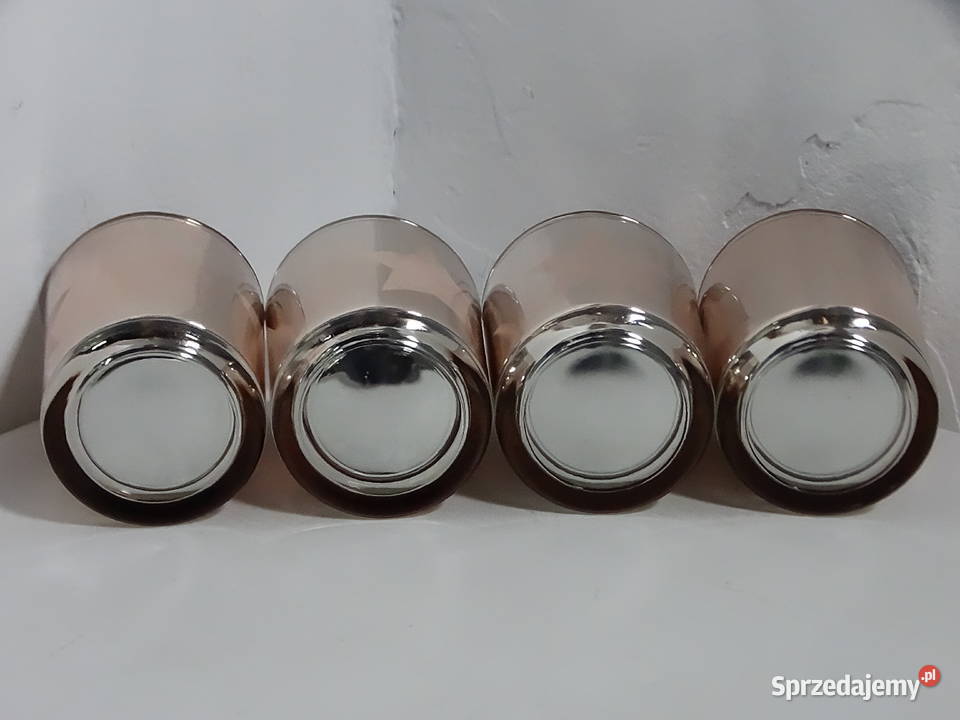 Komplet 4 świeczników Rose Gold z wyciętą lubelskie Biłgoraj