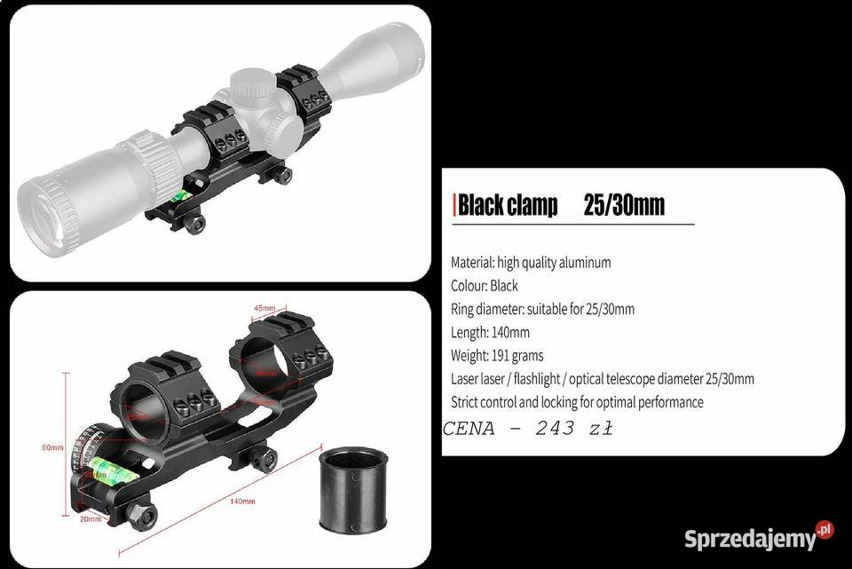 Montaż lunety jednoczęściowy FIRE WOLF Sport i Wypoczynek Warszawa