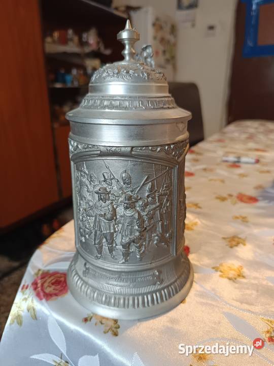 Stary kufel cynowy z roku 1650 Antyki Jasło