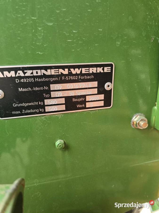 Siewnik zbożowy Amazone D9 3m talerz import DE Amazone