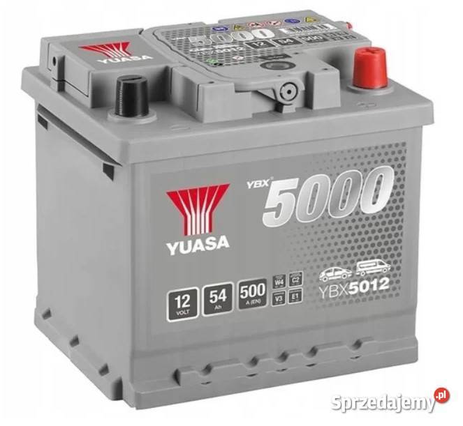 Akumulator Yuasa Silver 12V 54Ah 500A Prawy Plus Łomża
