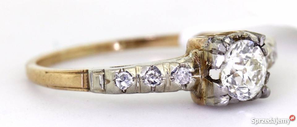 Pierścionek z Brylantami Antyk 055 karata łódzkie Łódź