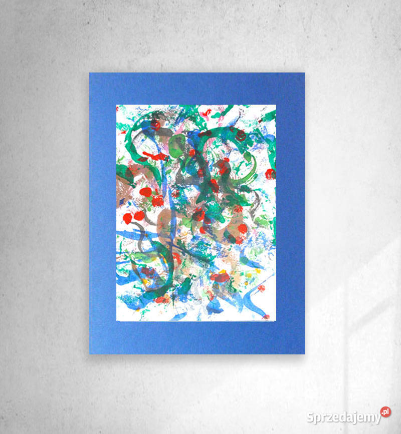 abstrakcyjny rysunek A3 nowoczesny obrazek 30x40 wielokolorowy Opole
