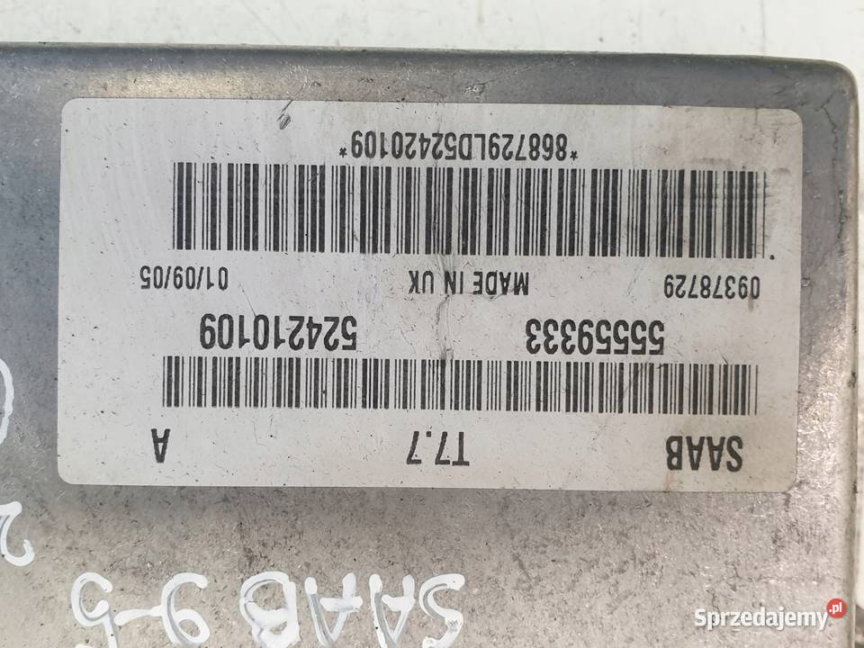 Saab 95 95 20 T turbo STEROWNIK SILNIKA 55559333