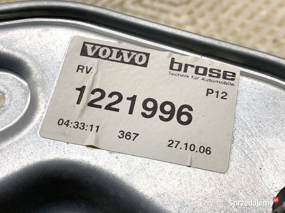 PODNOŚNIK SZYBY PRAWY PRZÓD VOLVO V50 30773907AA osobowe