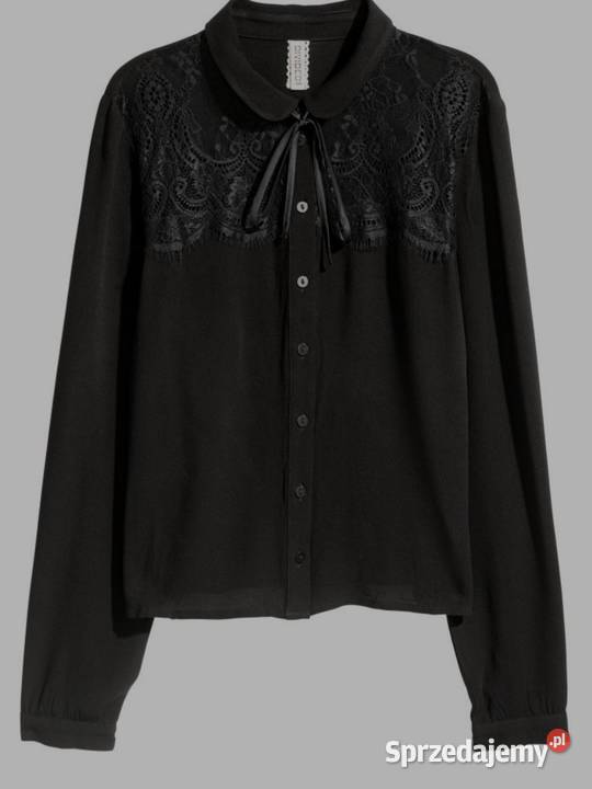 Bluzka koszula HM 36 koronka wiązanie Nowy Sącz