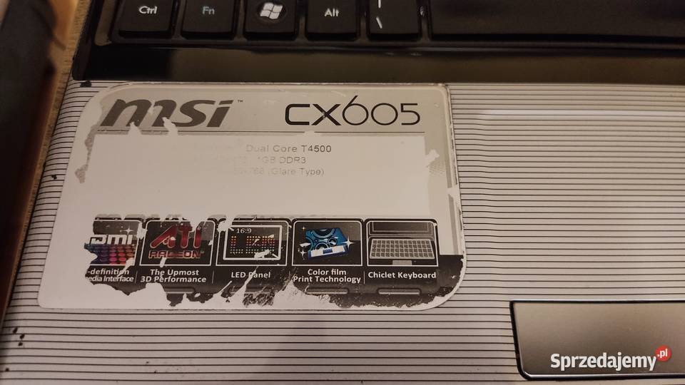 Laptop MSI CX605 Łapczyca