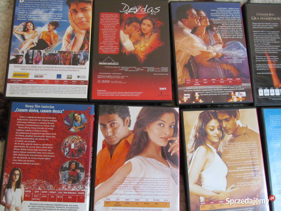 Filmy z Bollywood zestaw 19 płyt dvd z filmami Lublin sprzedam