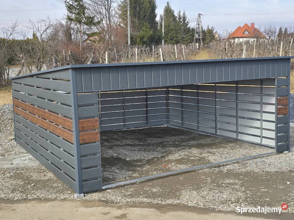 DWUKOLOROWY OcynkGrafit Garaż Blaszany Mogilno