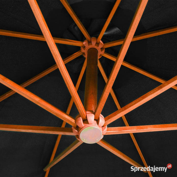 Parasol ogrodowy wiszący jodłowy słupek czarny Warszawa