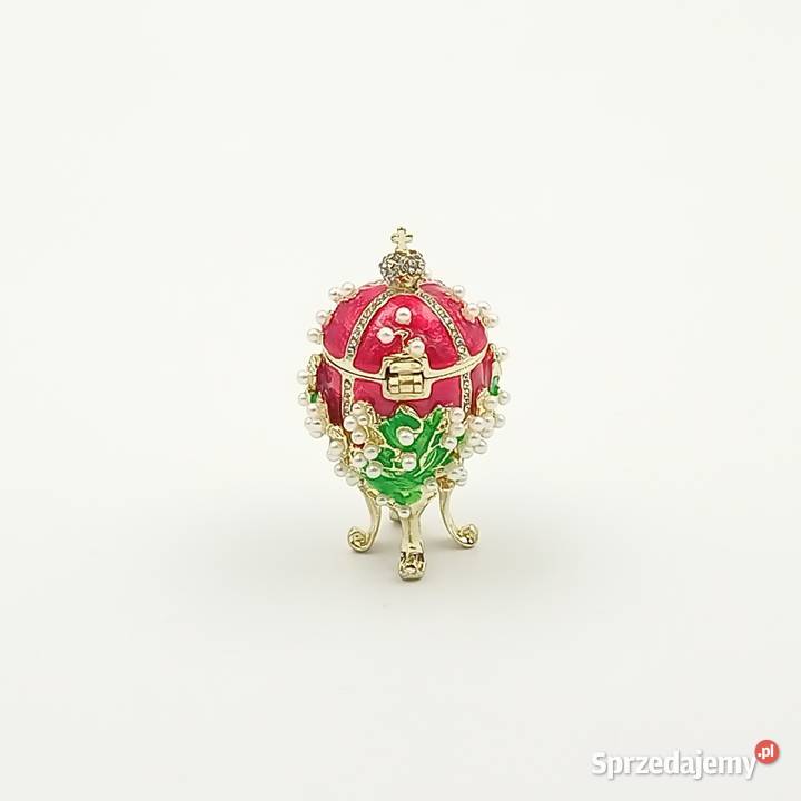 Jajko faberge pojemniki szkatułka małe czerwone śląskie Zawiercie