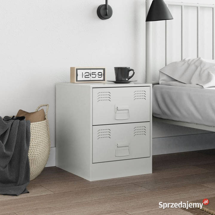 Szafka nocna biała 345x39x44 stal WM841629 Nocne Warszawa