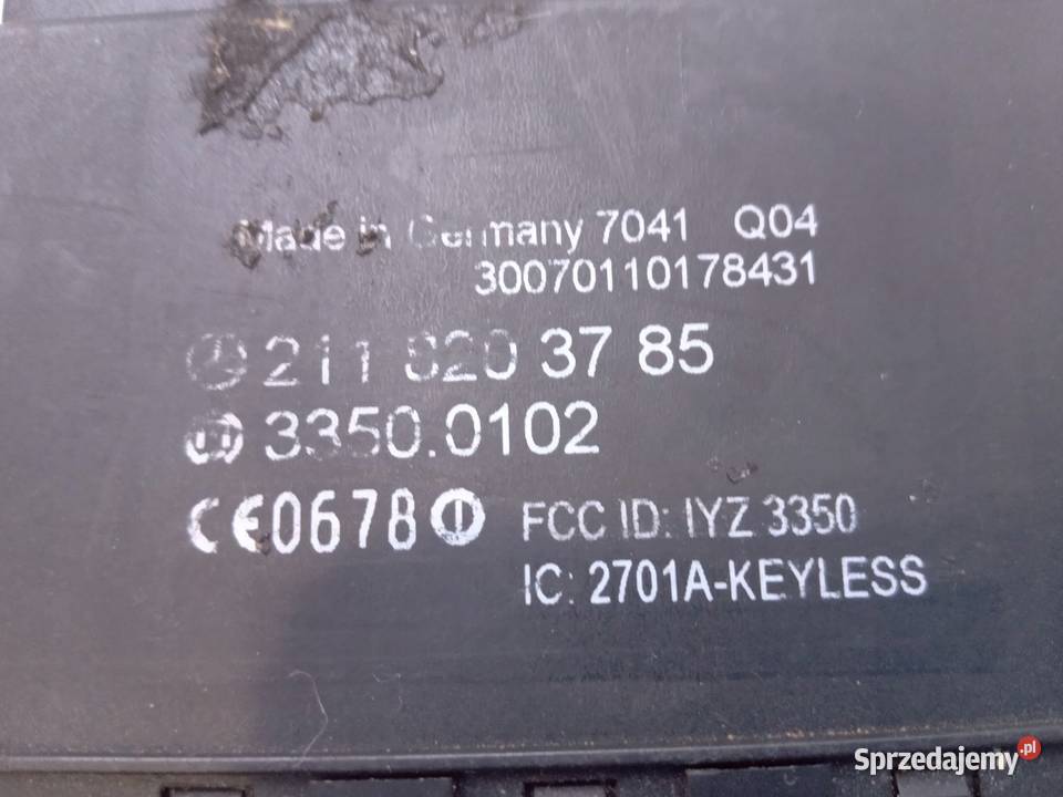 MODUŁ KEYLESS MERCEDES E KLASA W211 CLS W219 wielkopolskie Nowy Tomyśl