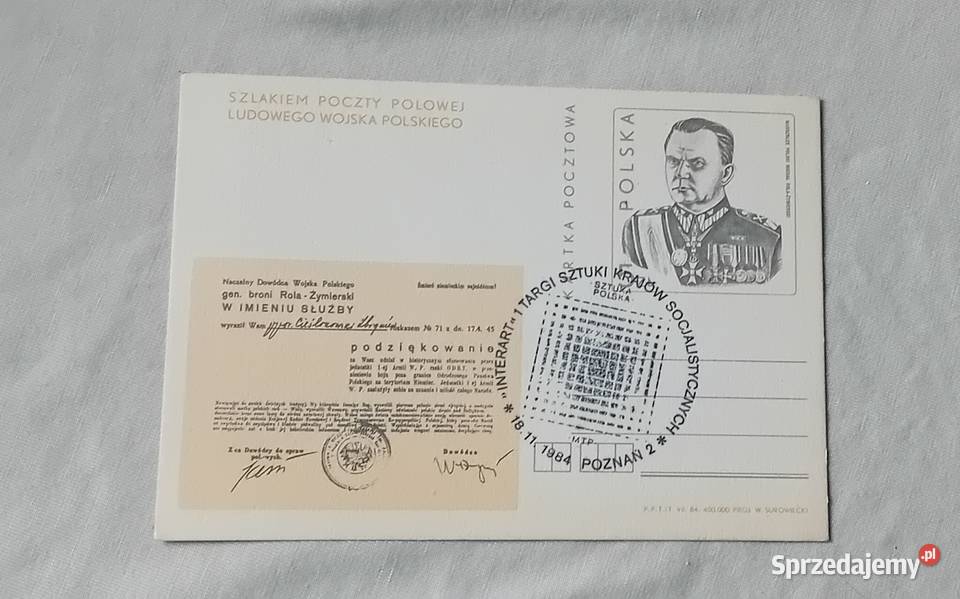 Pocztówka Szlakiem poczty polowej PWP Michał Koźminek