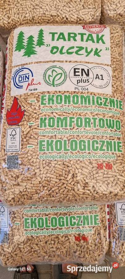 Pellet Sosnowy Certyfikat A1 Okazja JESIENNA Opał Łuków