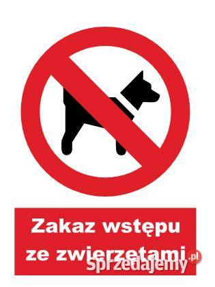 Naklejka BHP Zakaz wstępu ze zwierzętami GC007 Kamionna