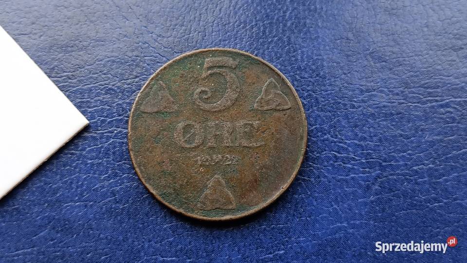 Stare monety 5 ore 1922 Norwegia Lesko sprzedam