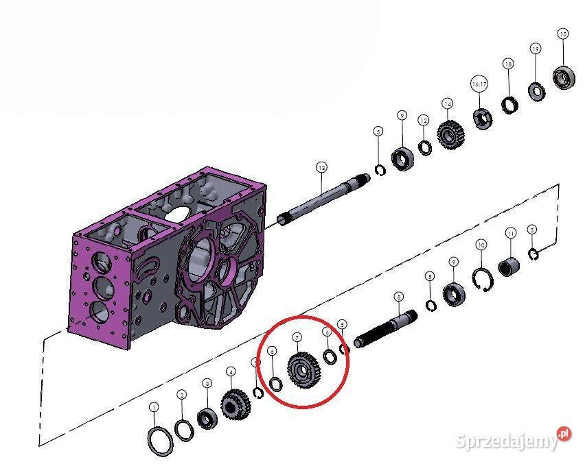 Koło zębate wałka PTO Mitsubishi VST MT180224270 podkarpackie Tajęcina