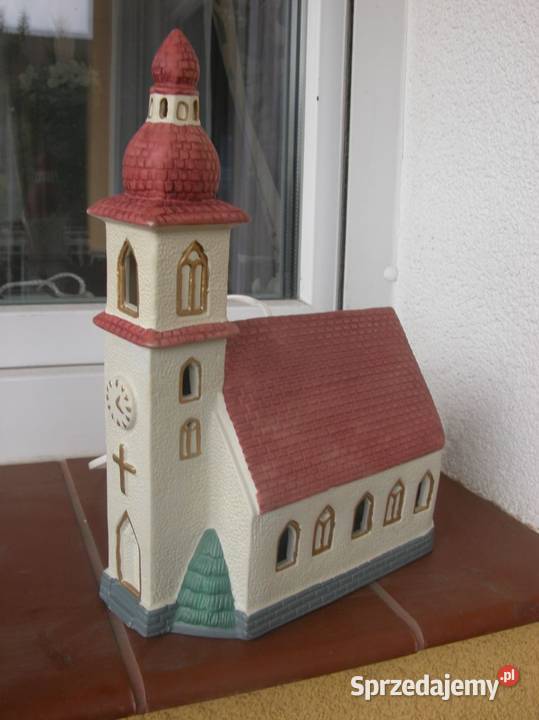 ceramiczna lampka domek kościółek lubuskie Gorzów Wielkopolski