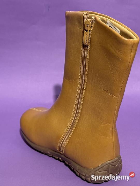 Beżowe ocieplane dziewczęce kozaki rozmiar 32 Kozaczki