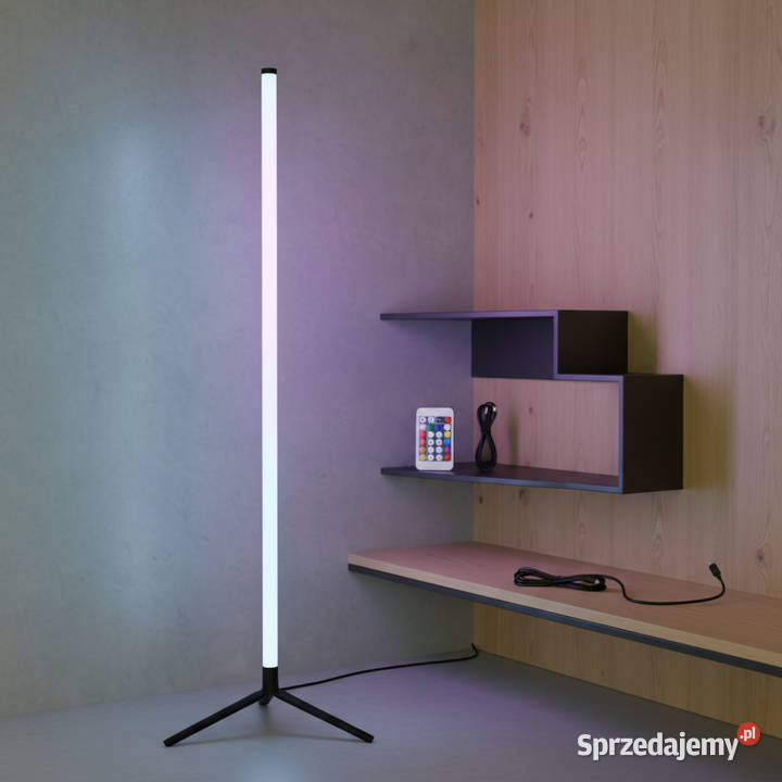 Narożna lampa podłogowa RGB z pilotem do warmińsko-mazurskie Mrągowo