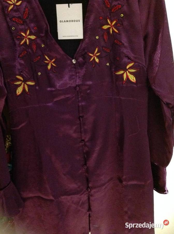 Mini Sukienka Satynowa Damska GLAMOUR ML Nowa Sól