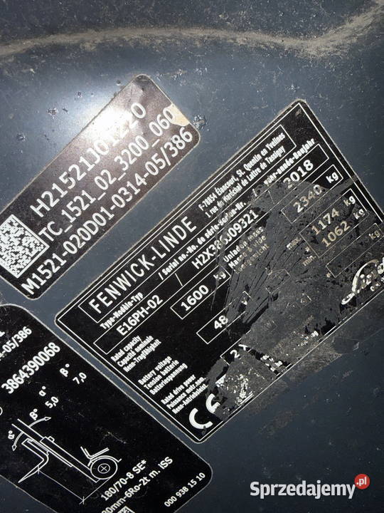 wózek widłowy elektryczny LINDE E16PH02 Evo Działoszyn