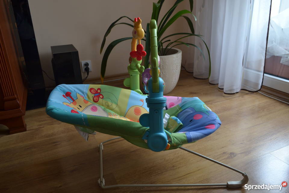 Leżaczek Bujaczek FISHER niebieski Szczecin sprzedam