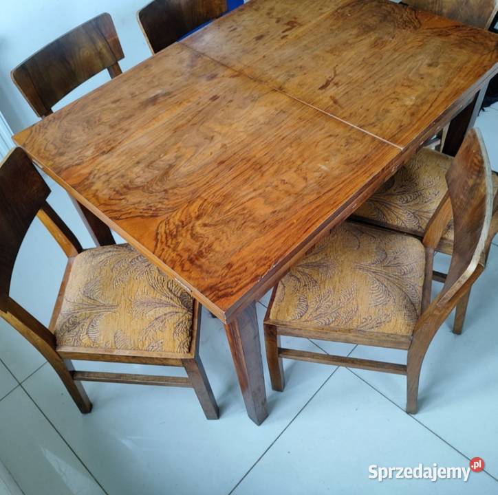 Stary rozkładany stół w stylu Art Dco Warszawa sprzedam