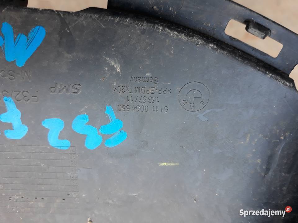 BMW F32 F36 MPAKIET OSŁONA KRATKI ZDERZAKA PRAWA