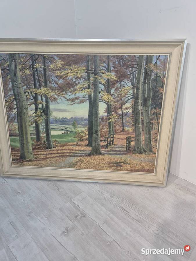 obraz olej na putnie sygnowany 1931 r Malarstwo Poddębice