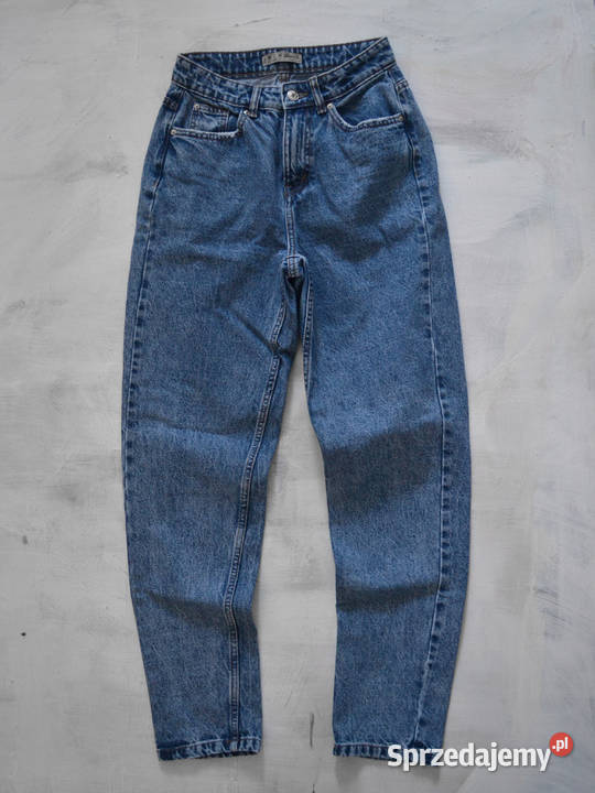 mom jeans spodnie z wysokim stanem XSS jasne mazowieckie Warszawa