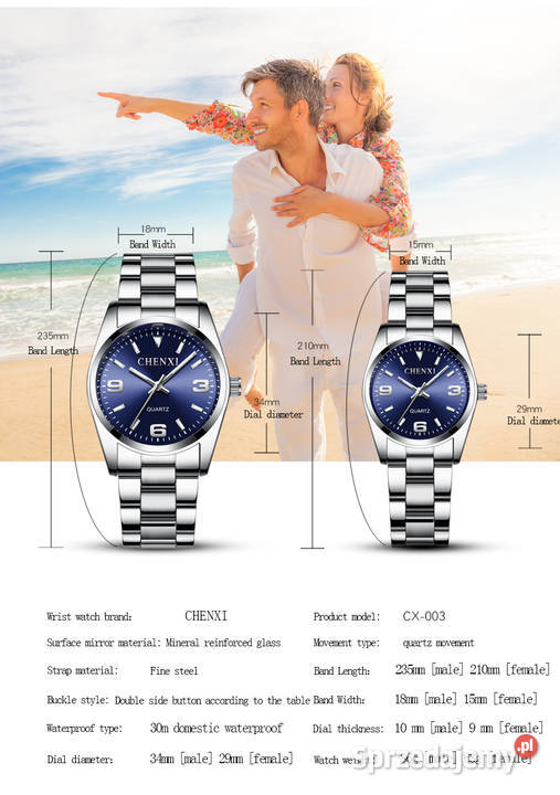 Zegarek męski damski 35mm granatowy bransoleta na rękę lubuskie Gorzów Wielkopolski