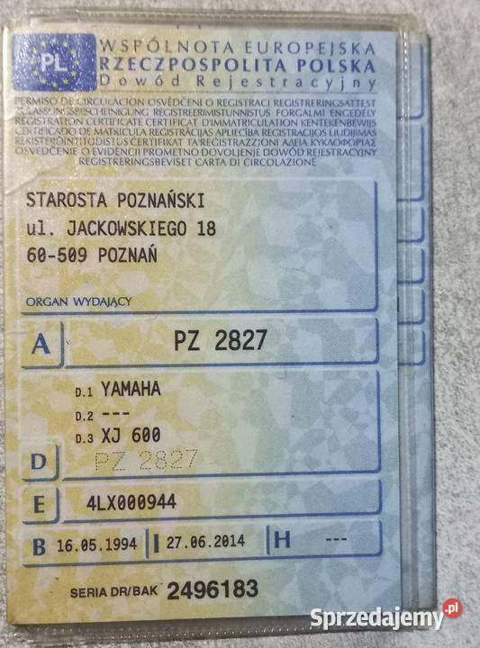 Yamaha XJ 600 klasyczny motocykl 47700km wielkopolskie Konarzewo sprzedam