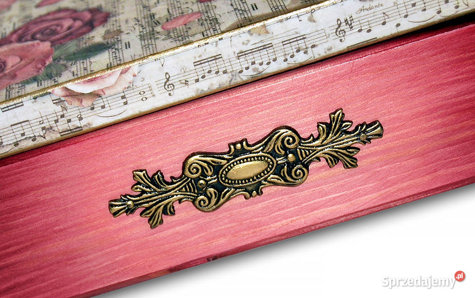 HERBACIARKA pudełko drewniane 12przegród RÓŻE Bydgoszcz