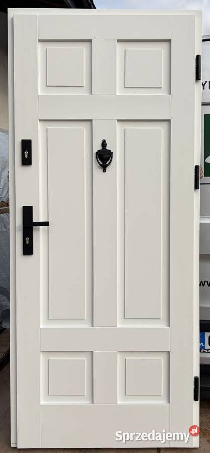 DRZWI ZEWNĘTRZNE drewniane sosnowe 6 96x220 ręki Pisz sprzedam