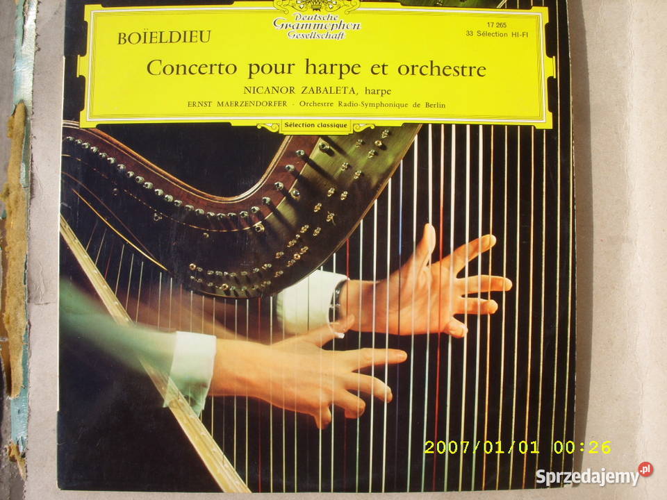 LP WINYL 10 33 OBrLConcerto pour harpe Kultura i Rozrywka Wołów sprzedam