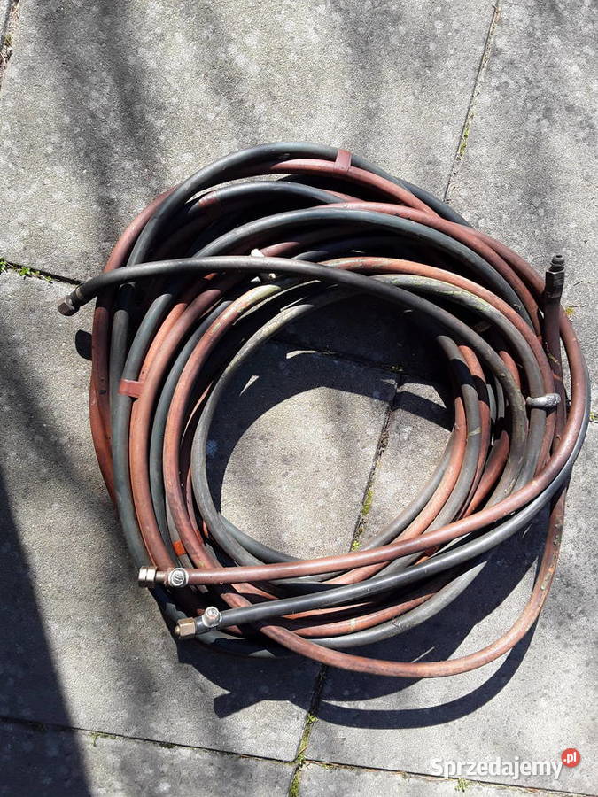 Butle gazowe tlen acetylen węże palniki komplet Skępe